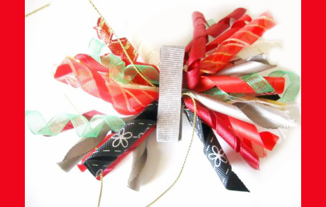 Winter Crafts Kids Can Make: Curly Ribbon Clips