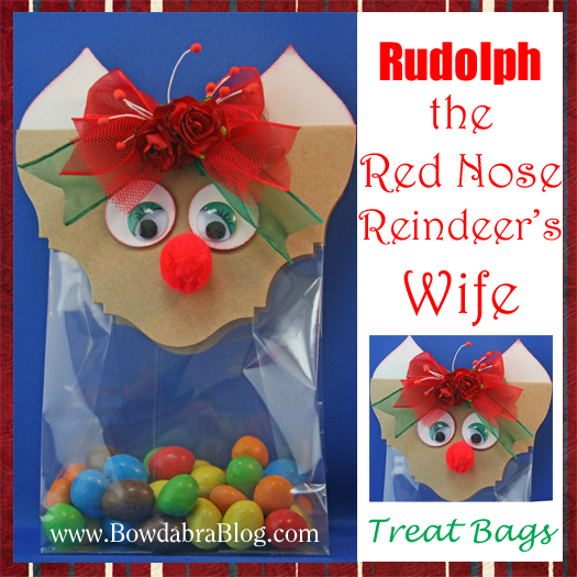 Rudolph the Red Nose Reindeer's Wife Treat Bags Christmas stocking gifts