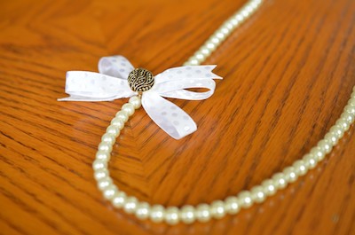 Wedding Necklace with Bowdabra Bow