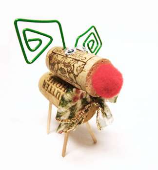 Wine Cork Reindeer for Christmas in July 