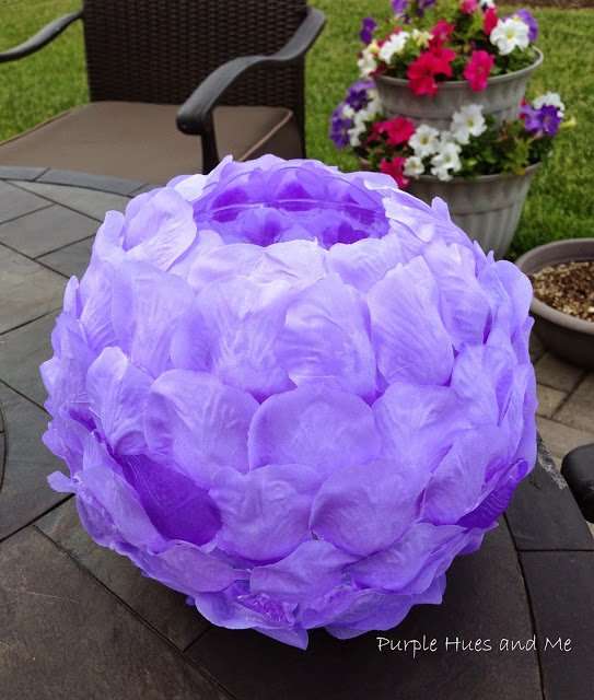 Lilac Rose Petals Luminary