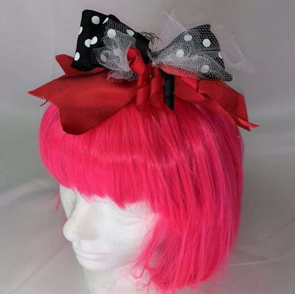 Red and Black Hair Bow