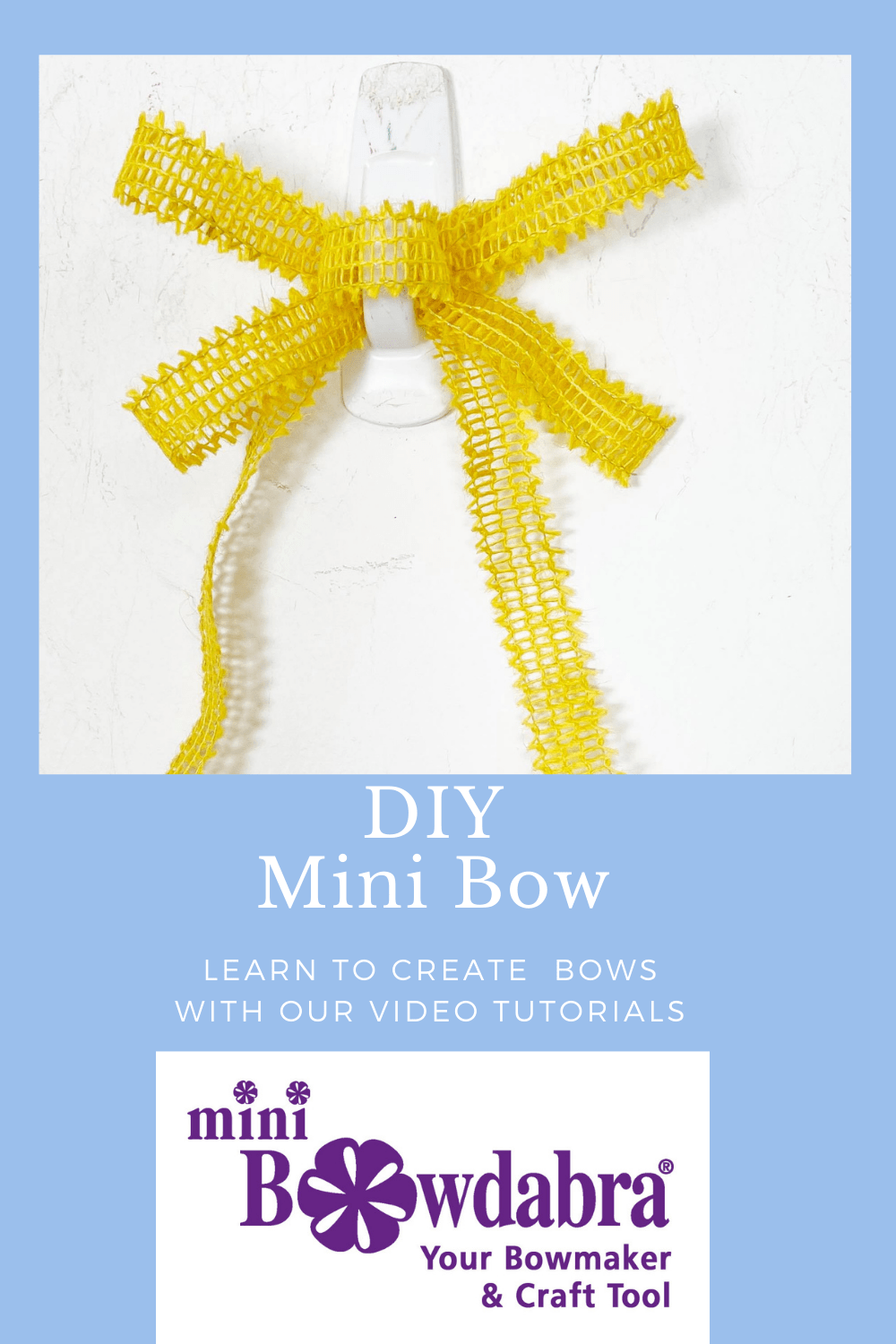 Cute little yellow mesh ribbon bow