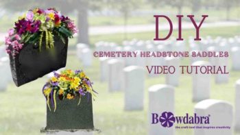 floral cemetery headstone saddle