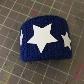Glue Stars onto Napkin Ring