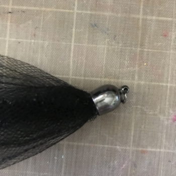 Push Tulle and Mesh Ribbon into Ball Cap