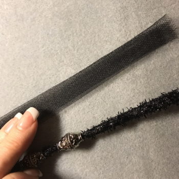 Fold Tulle Lengths into Thirds and Thirds Again