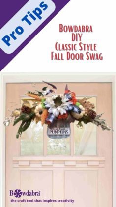 DIY fall door swag
