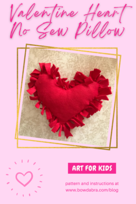 Valentine Heart No Sew Pillow