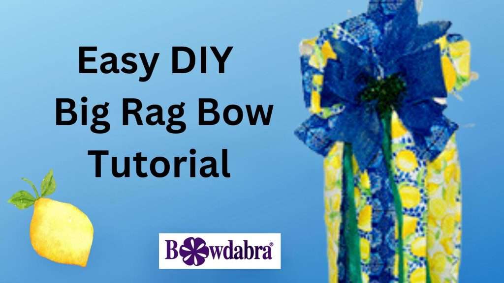 Video DIY-How to make a super easy, stunning, and colorful rag bow