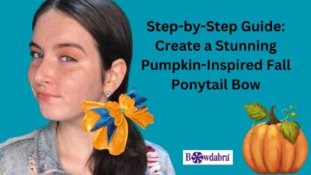 pumpkin inspired ponytail bow