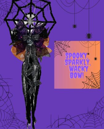 Halloween wreath bow