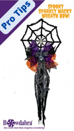 Halloween wreath bow