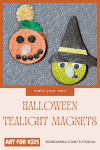 How to Make the Most Adorable Halloween Magnets with Tealights and Glitter