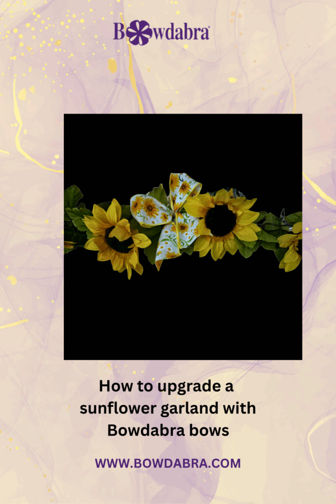 How to make a sunflower garland special with beautiful bows