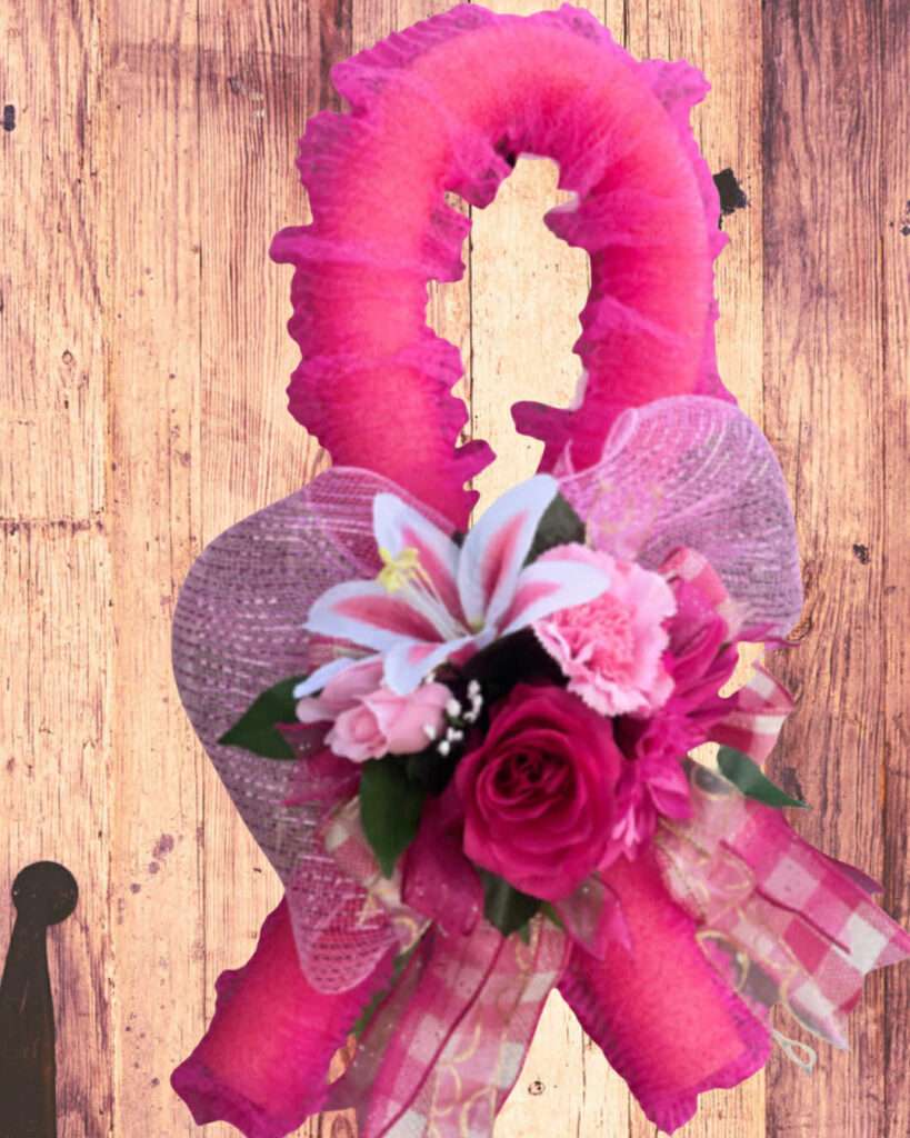 How To Make – Surprisingly Simple Pool Noodle Breast Cancer Wreath