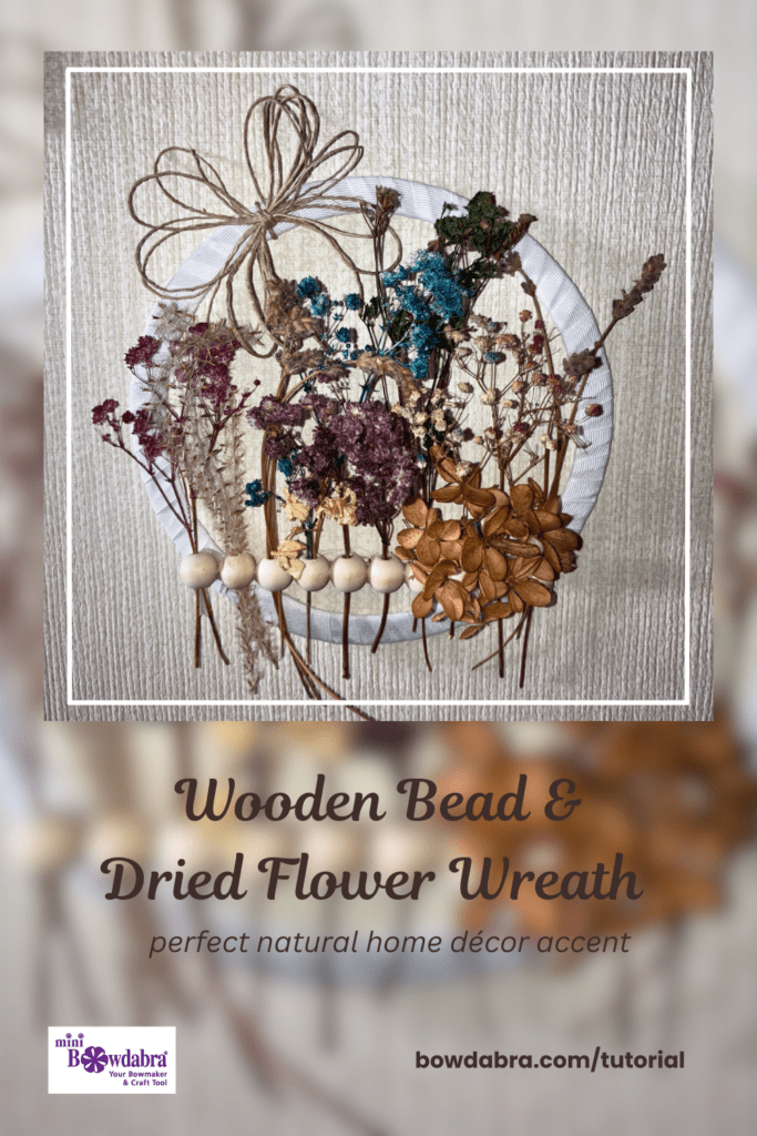 How to Make a Wooden Bead & Dried Flower Wreath for Natural Home Décor