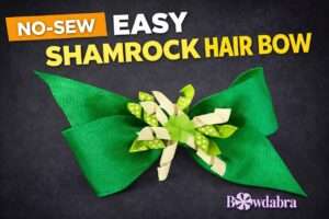 How to make a no-sew shamrock pinwheel hair bow